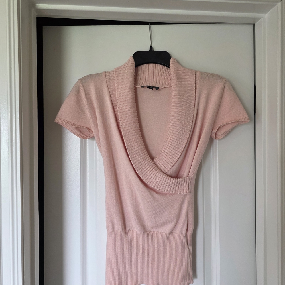 A. Byer Soft Pink V-Neck Sweater